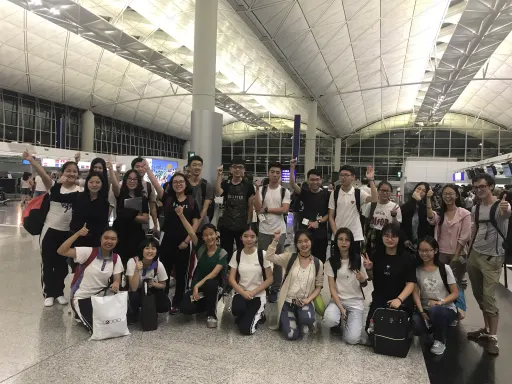 Teachers and students traveling to Finland at Hong Kong Airport as a souvenir (2017)